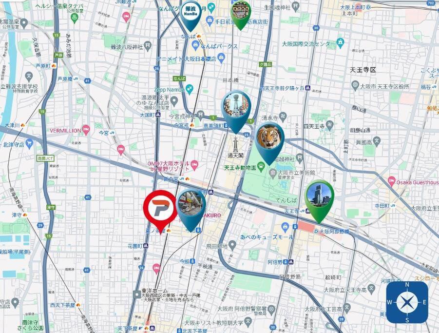 202号室花园町萩之茶屋駅2分和室2名専用バスルームアクセス抜群 Appartamento *